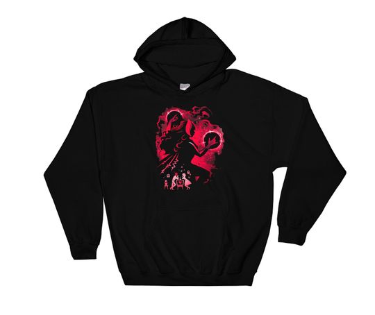Retro Marvel Avengers Wandavision Silhouette Portrai  Hoodie