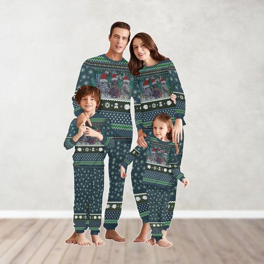 Discover Christmas Star Wars Family Pajamas Set, Star Wars Santa Hat Christmas Matching Pyjamas, Disney Movie Xmas Pajamas, Galaxy's Edge Shirt