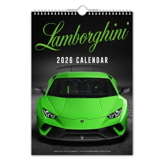 Discover 2026 Calendar - Lamborghini - Cars / Motoring / Nostalgic / Christmas