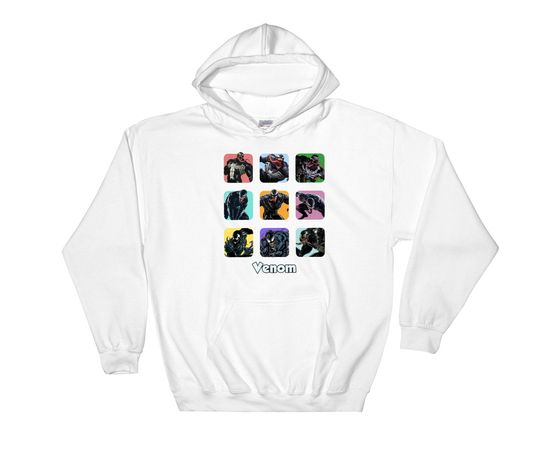 Marvel Venom Portrait T  Venom Pose  Marvel Logo Hoodie