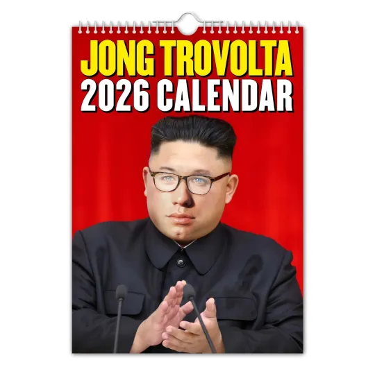 Discover 2026 Calendar - Jong Trovolta - Funny - Quirky - Christmas - Birthday Gift