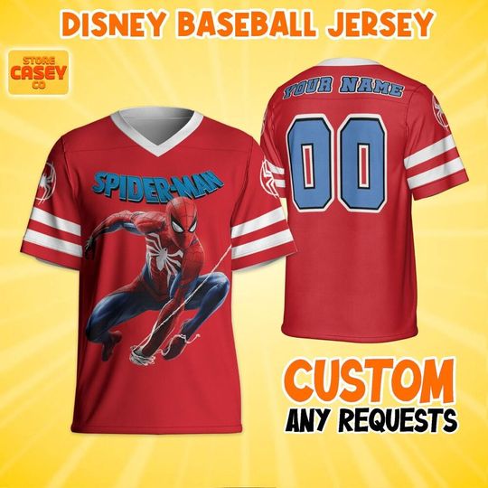 Personalize Disney Spider Man Peter Parker Football Jersey, Birthday Gift, Christmas Matching Oufit