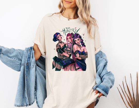 Discover Punk Huntrix Girls Shirt,Kpop Demon Hunters T-shirt,Vintage Huntrix Shirt,Huntrix Fan Shirt Gift,Rumi Zoey Mira Graphic Shirt,Kpop Huntrix