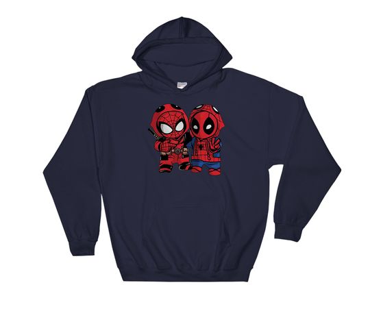 Discover Marvel Characters Cute Poster Deadpool And Spider Man Hoodie Sweatshirt Pullover S-M-L-XL-XXL-3XL-4XL-5XL Oversized Men Women Unisex 7042