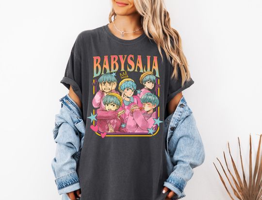 Saja Boys Baby Saja Shirt, Kpop Demon Hunters Movie Tee, Retro Bootleg Style Graphic T-Shirt