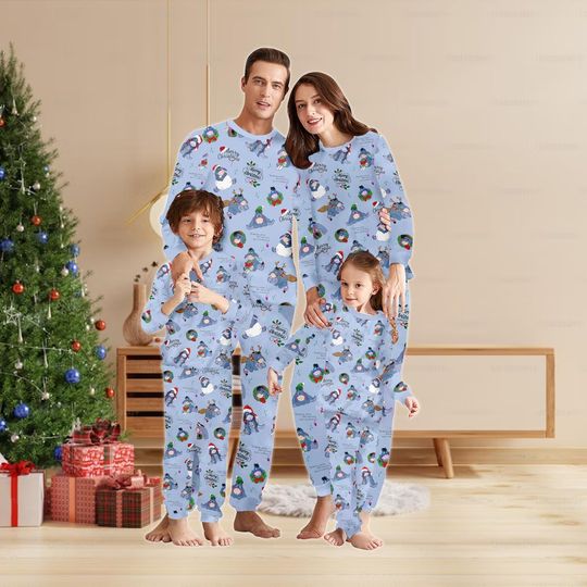 Discover Eeyore Christmas Matching Family Pajamas Set, Winnie The Pooh Pajamas, Disney Holiday Pajamas, Pooh Bear Xmas Sleepwear, Xmas Gifts