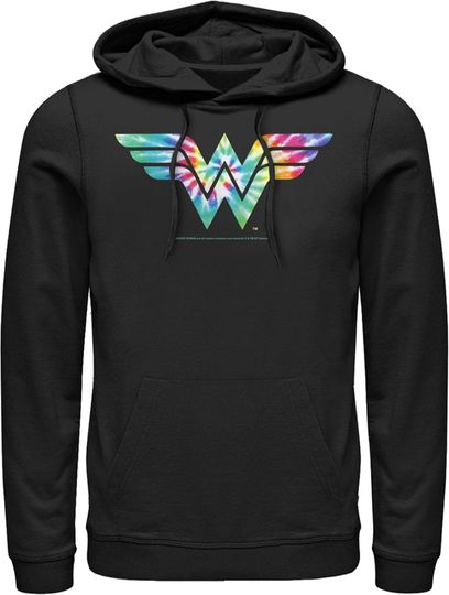 Men's Justice League Tie Dye Logo Pull Over Hoodie