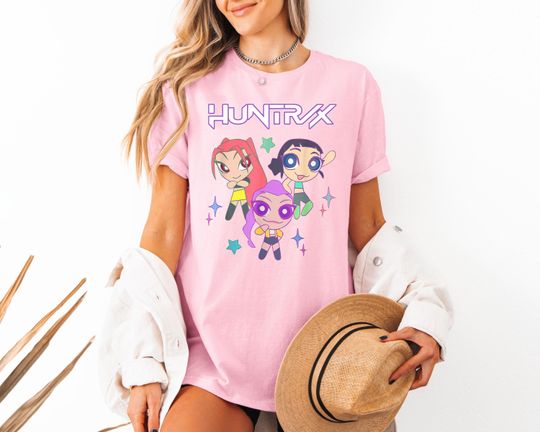 Discover Kpop Demon Hunters Shirt, Huntrix Girl T-Shirt, Kpop idol group Shirt, Mira, Rumi, Joey Shirt,Demon Hunter Merch, Gift for Huntrix fan Shirt