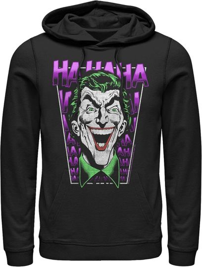 Fifth Sun Men's Batman Joker Ha Ha Frame Pull Over Hoodie