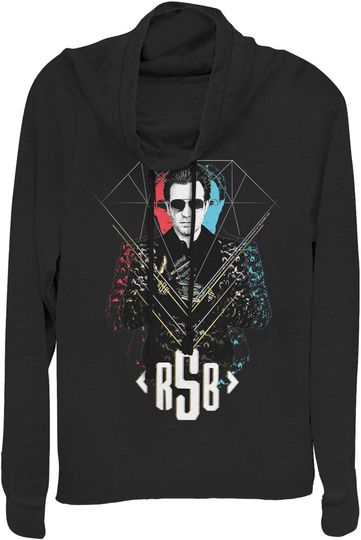 Discover Fifth Sun Junior's Birds of Prey Mask Portrait Cowl Neck Sweatshirt
