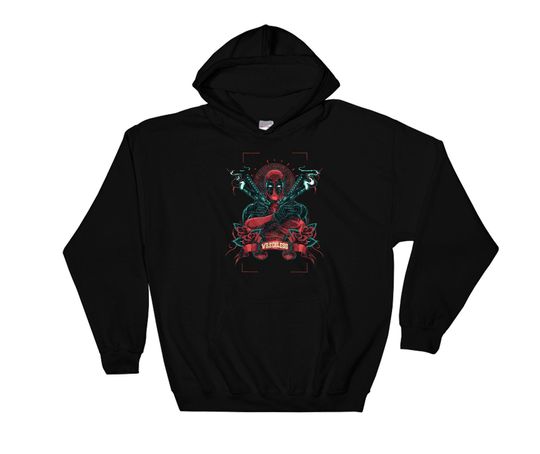 Discover Vintage Marvel Deadpool Portrai  Deadpool Hes Not Coming Hoodie