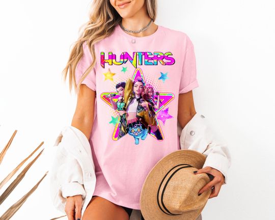 Discover Kpop Demon Hunters Shirt, Huntrix Girl T-Shirt, Kpop idol group Shirt