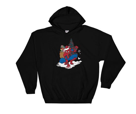 Discover Vintage Spiderman Santa Christmas   Marvel Avengers Hoodie