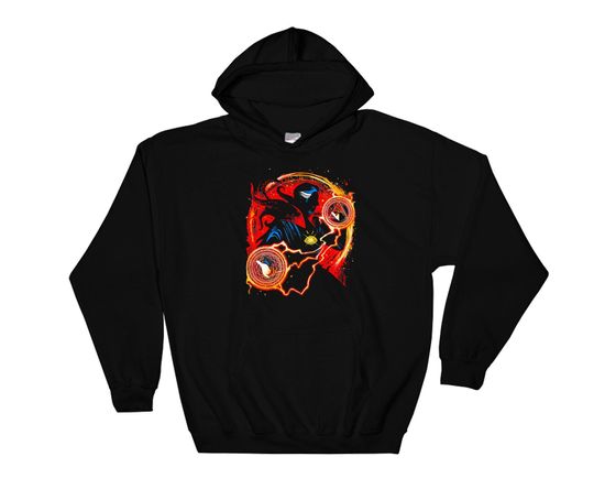 Vintage Marvel Avengers Dr Strange Silhouette Portrai Hoodie