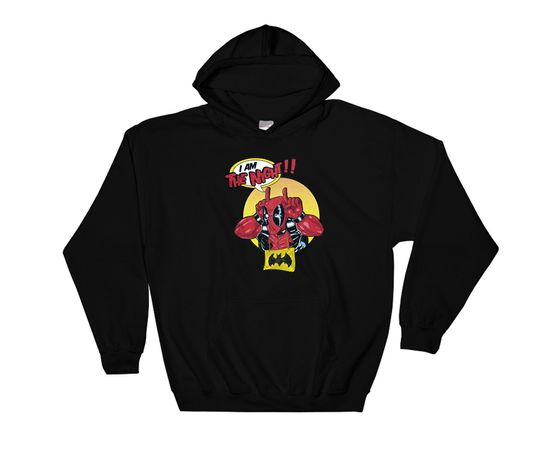Vintage Marvel Deadpool Meme   I Am The Night Hoodie