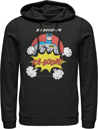 Discover Fifth Sun Men's Batman Be Good or Kaboom Pull Over Hoodie