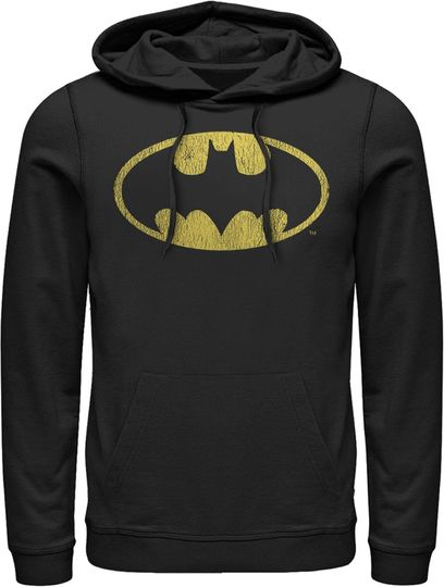 Discover Fifth Sun Men's Batman Logo Retro Caped Crusader Pull Over Hoodie