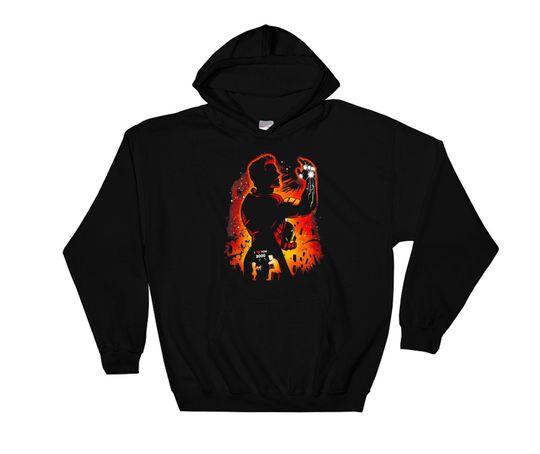 Discover Retro Marvel Avengers Ironman Silhouette Portrai Hoodie