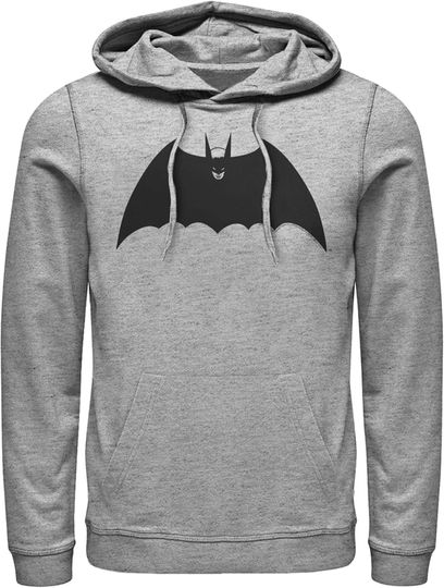Fifth Sun Men's Batman Winged Caped Crusader Symbol Pull Over Hoodie
