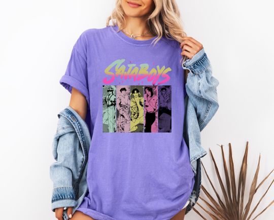 Discover Saja Boys Boy Band Shirt, Kpop Demon Hunters Movie Shirt, Bootleg Retro Movie Shirt