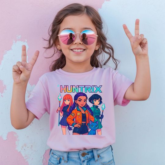 Discover Kpop Demon Hunters TShirt, Huntrix Girl Band Sweatshirt, Kpop Idol GroupTee, Mira Tee, Rumi Joey Shirt