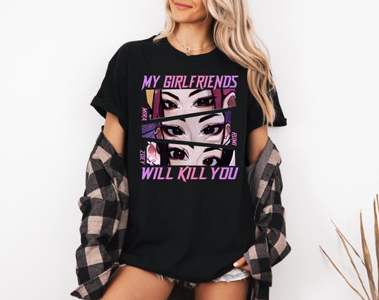 Discover Rumi Zoey Mira Graphic Shirt, Huntrix Girls Shirt, Kpop Demon Hunters T-shirt