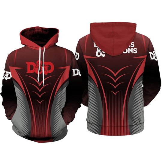 Dungeons And Dragons 3D Full Over Print Hoodie, DnD Dungeon Master Cosplay Sweatshirt
