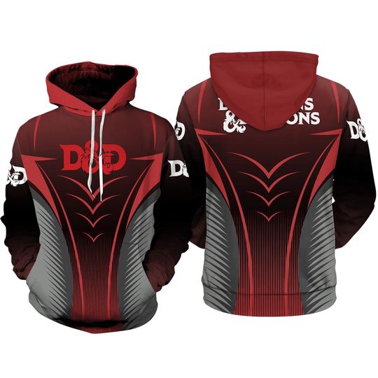 Dungeons And Dragons 3D Full Over Print Hoodie, DnD Dungeon Master Cosplay Sweatshirt