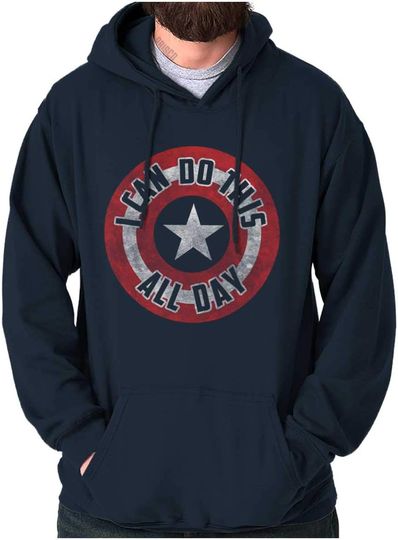 Discover Brisco Brands I Can Do This All Day Star Shield Hoodie Sweatshirt Women Men