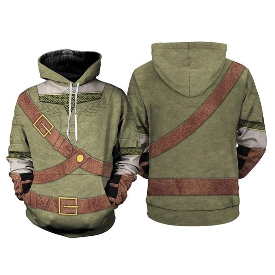 The Legend Of Zelda Link 3D Full Over Print Hoodie, The Legend Of Zelda Halloween Shirt