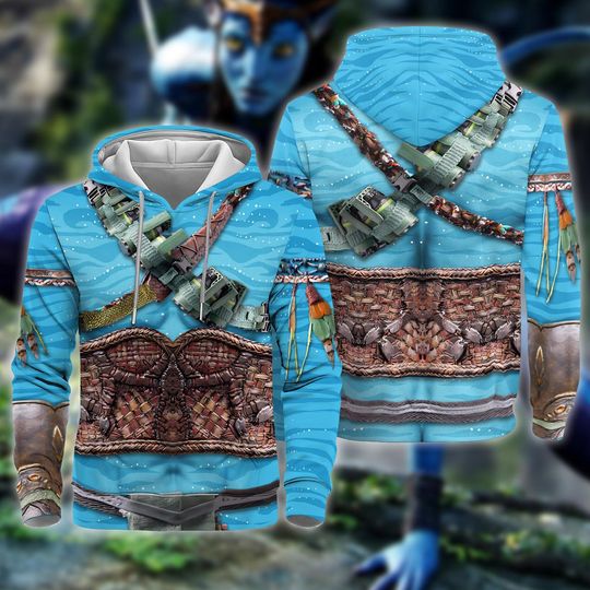 Avatar Jake Sully 3D Full Over Print Hoodie, Avatar Character Cosplay Sweatshirt