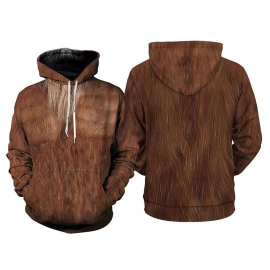 Discover Bigfoot Monster 3D Full Over Print Hoodie, Halloween Costume, Bigfoot Character Cosplay, Halloween 3D Cosplay Sweatshirt, Movie Characters