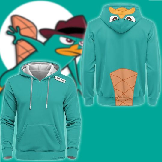 Perry The Platypus 3D Full Over Print Hoodie, Phineas And Ferb Sweatshirt