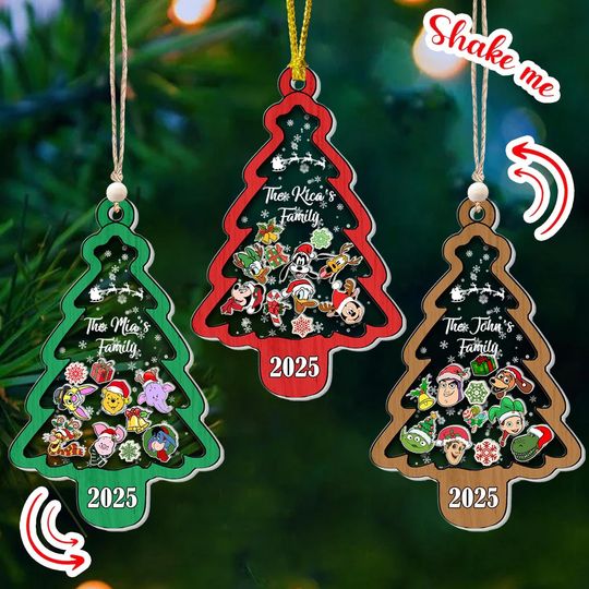 Discover Personalized Disney Christmas 2025 Shake me Ornament, Disneyland Ornament, Mickey Ornament, Christmas Tree Ornament,Disney Vacation Keepsake