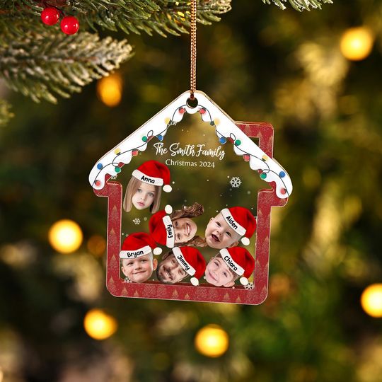 Custom Avatar Portrait Family Member Shaker Ornament,  Family Ornament 2025, 4D Shake Christmas Ornaments, Christmas Gifts, Family Keepsake