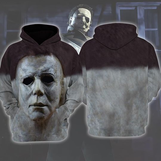 Michael Myers 3D Full Over Print Hoodie, Horror Characters Cosplay Sweatshirt