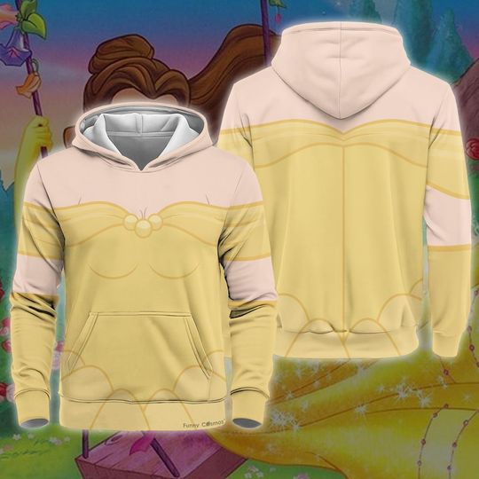 Discover Belle Princess 3D Full Over Print Hoodie, Beauty And The Beast Cosplay Hoodie