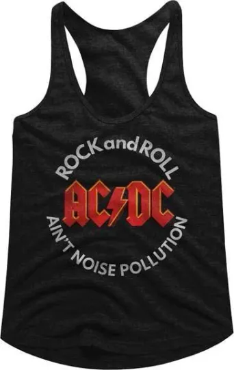 Discover AC-DC Rock And Roll Ain't Noise Pollution Women's Tank Top T Shirt Band Merch