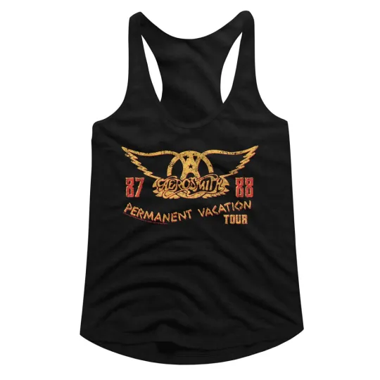 Aerosmith Permanent Vacation Tour 87-88 Women's Tank Top Sleeveless Shirt Rock Music