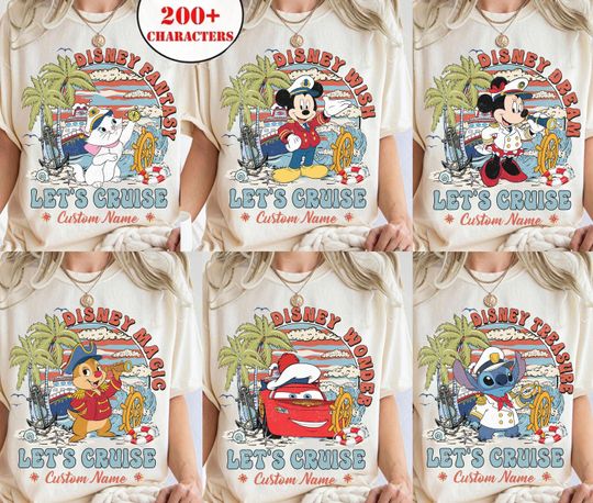 Discover Personalized All Characters Disney Cruise Line Shirt, Mickey & Friends Toy Story Star Wars Marvel Cruise Shirt, Disneyland Cruise Line Shirt