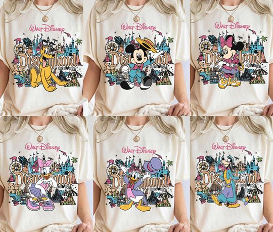 Discover Disneyland Resort Happiest Place on Earth Retro Shirt, Magic Kingdom Shirt, Disneyland Trip Family Matching Outfits, Walt Disney World Shirt