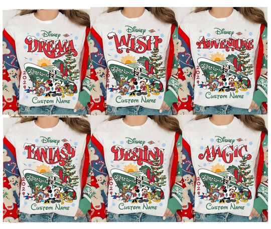 Discover Personalized Disney Christmas Very Merrytime Cruises 2025 Shirt, Mickey and Friends Cruise Line Christmas Shirt, Disneyland Xmas Trip Shirt