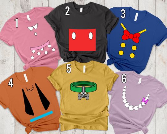 Discover Disney Mickey And Friends Halloween Costume, Mickey Minnie Donald Daisy Goofy Pluto Halloween Costume, Disney Family Halloween Matching Tee