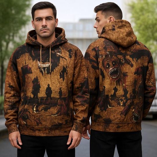 Discover Nightmare Fredbear 3D Full Over Print Hoodie, Five Nights At Freddy Cosplay Sweatshirt, Halloween Costume Hoodie, Halloween Cosplay Hoodie