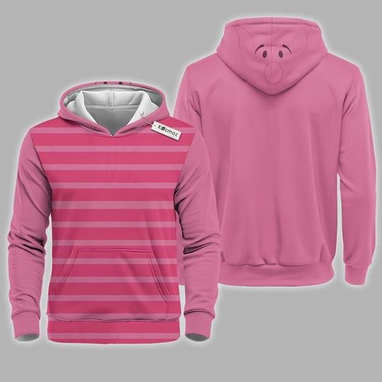 Discover Funny Piglet 3D Full Over Print Hoodie, Winnie The Pooh Piglet Shirt, Halloween Costume, Piglet Cosplay, Halloween Cosplay Hoodie Sweatshirt