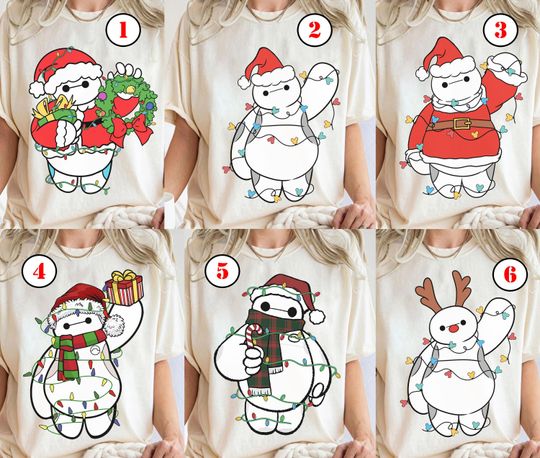 Disney Santa Baymax Christmas Lights Shirt, Big Hero 6 Christmas Lights Shirt, Cute Baymax Very Merry Christmas Tee, Disneyland Trip Shirt