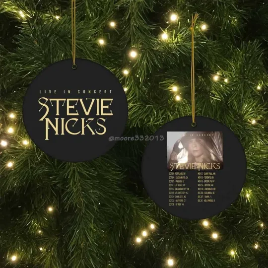 Discover Stevie Nicks 2025 Tour Ornament, Ceramic Christmas Tree Keepsake Gift