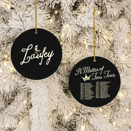 Laufey A Matter of Time Tour 2025 Ornament, Music Fan Christmas Tree Keepsake