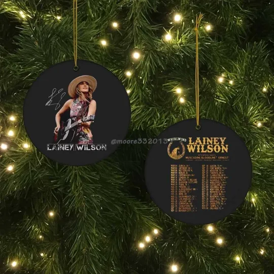Discover Lainey Wilson 2025 Whirlwind World Tour Ornament, Ceramic Fan Keepsake Gift