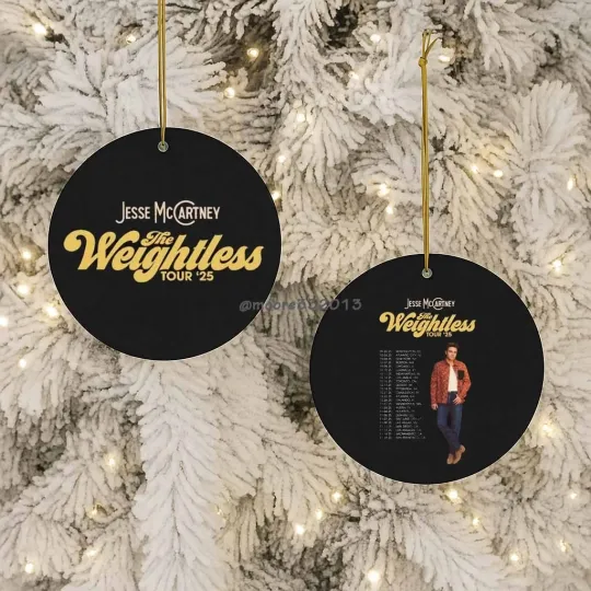 Jesse McCartney The Weightless Tour 2025 Ornament, Ceramic Fan Keepsake Gift